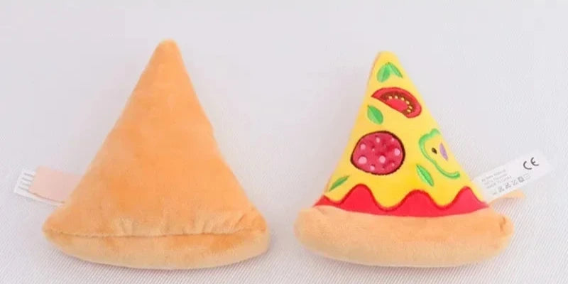 Squeaky Plush Pizza Dog Toy