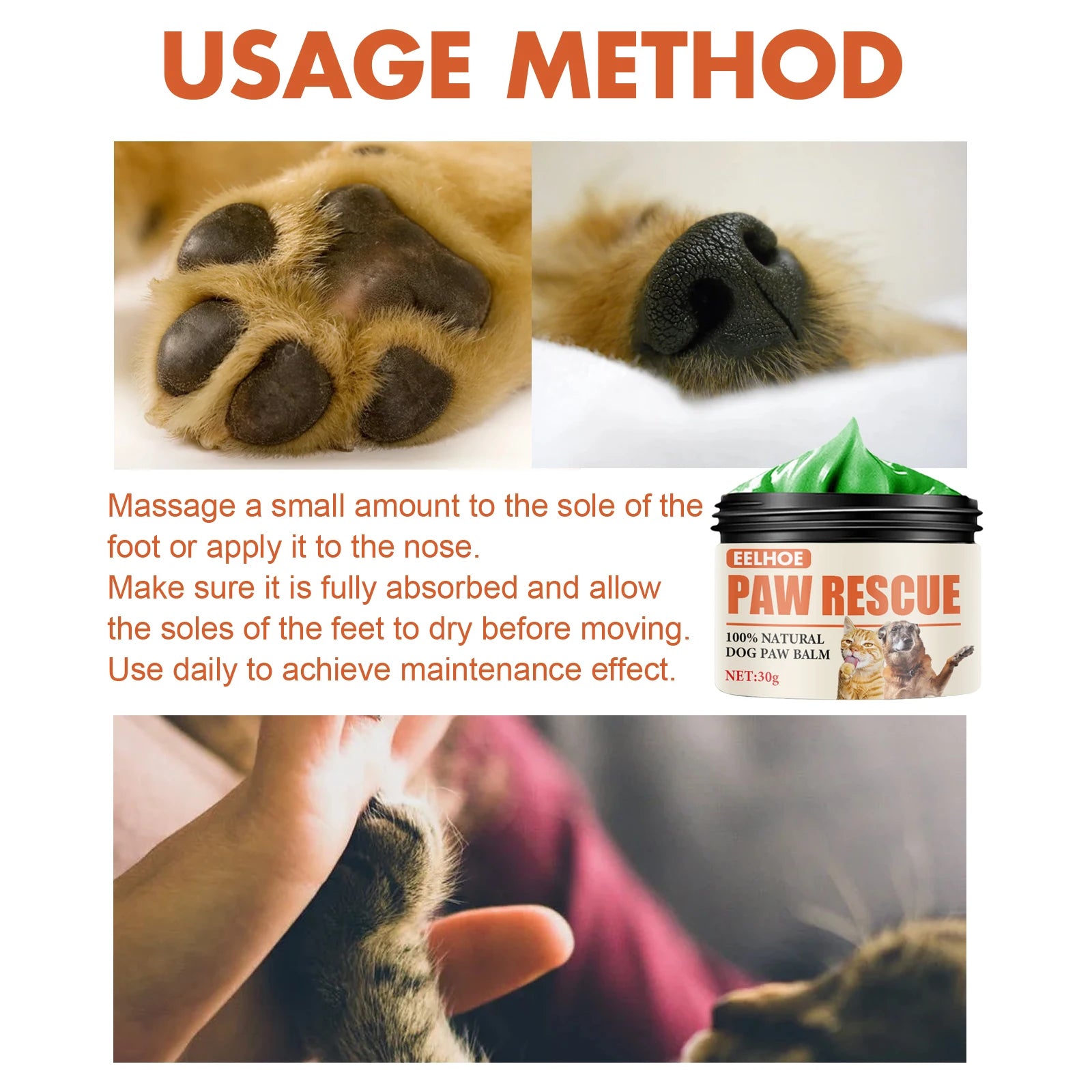 Paw Rescue Moisturizing Pet Paw Protection Cream