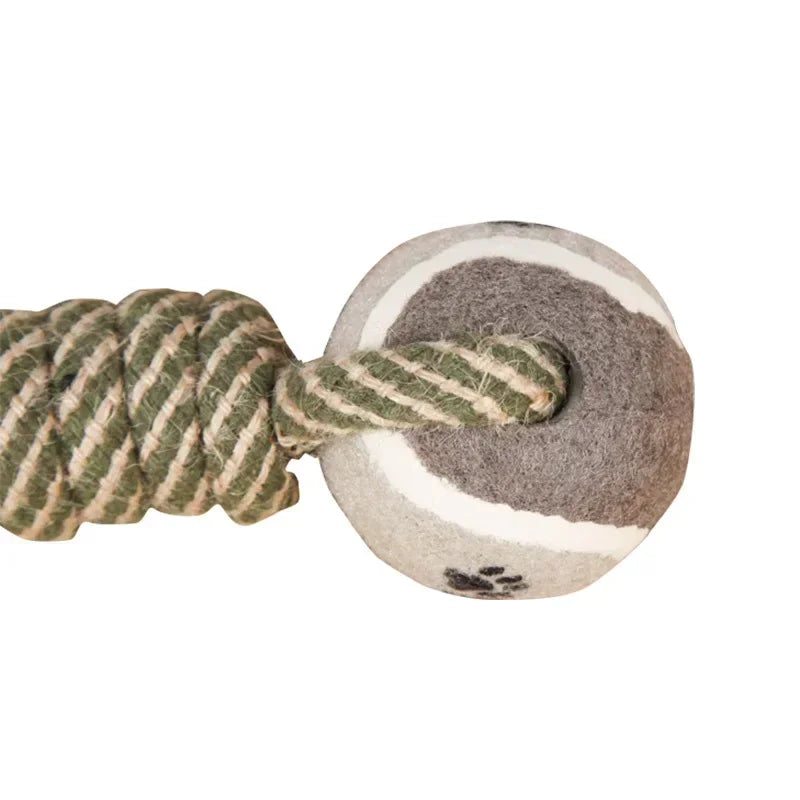 Tennis Dumbbell Hemp Rope Dog Toy