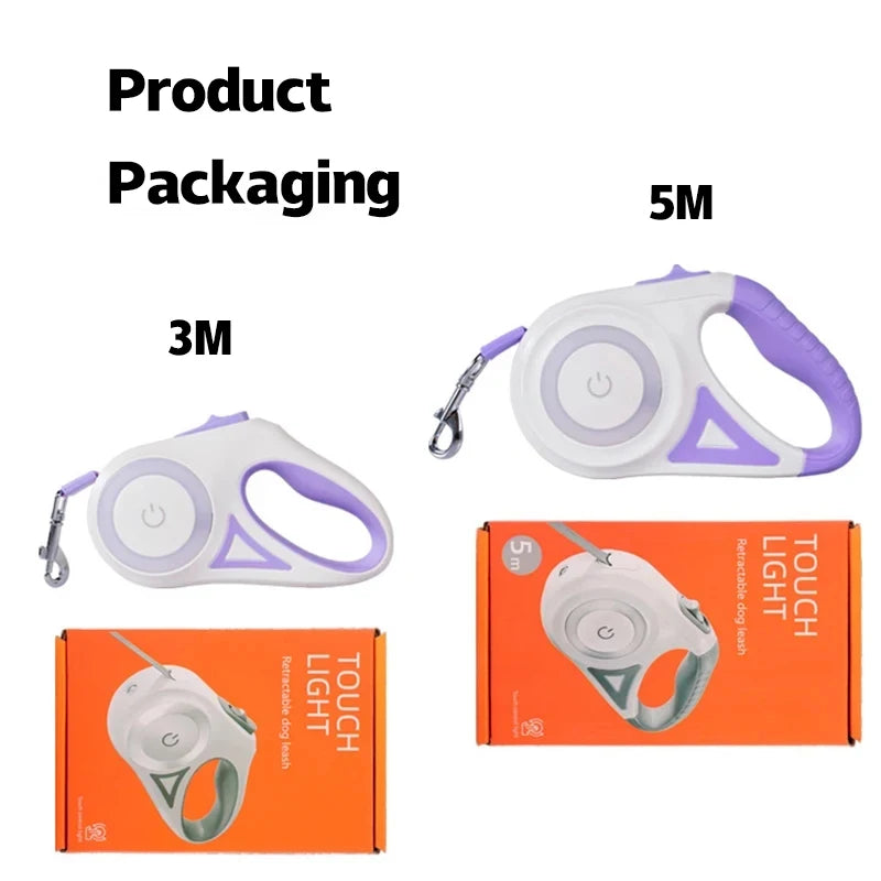 Versatile LED Retractable Lighted Leash