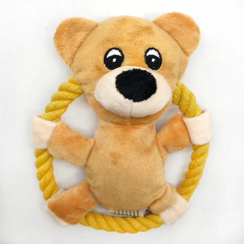 Cartoon Cotton Rope Dog Fetch Toys