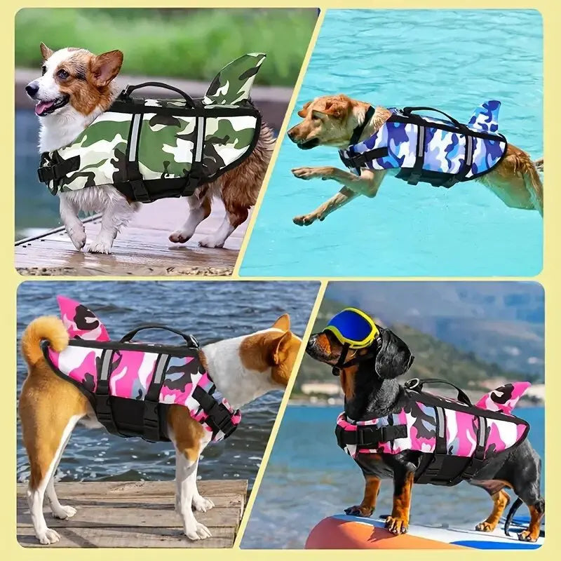 High Performance Shark Fin Design Dog Life Jacket