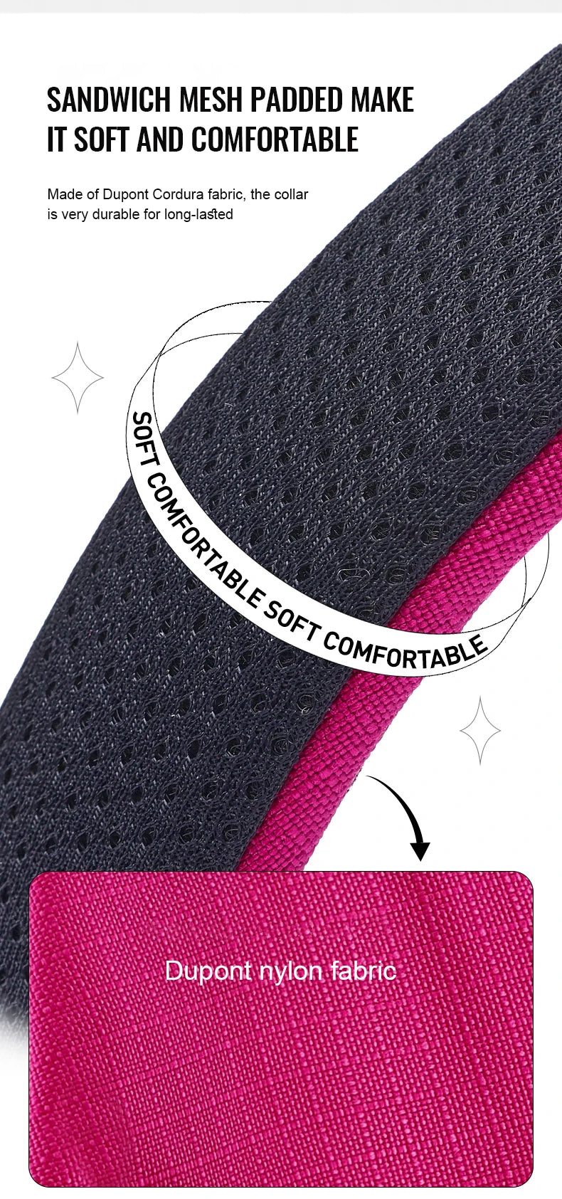 Choke-Free DuPont Reflective Adjustable Dog Collar
