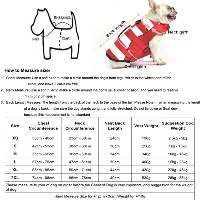Superior Buoyancy Pet Dog Life Preserver