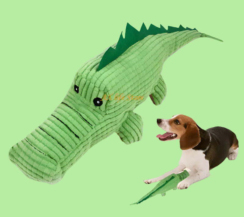 Crocodile Shape Plush Squeaky Dog Toy