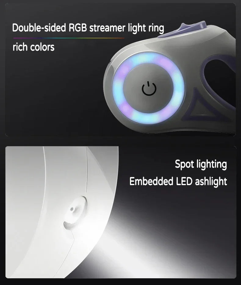 Versatile LED Retractable Lighted Leash