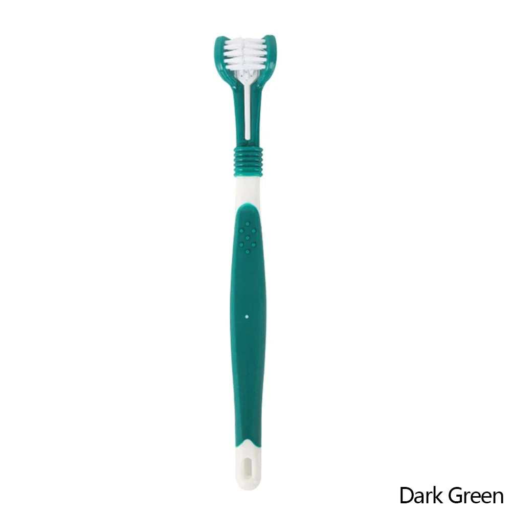 Three-Head Multi-Angle Pet Toothbrush