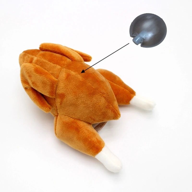 Stuffed Roasted Turkey Plush Squeaky Dog Toy