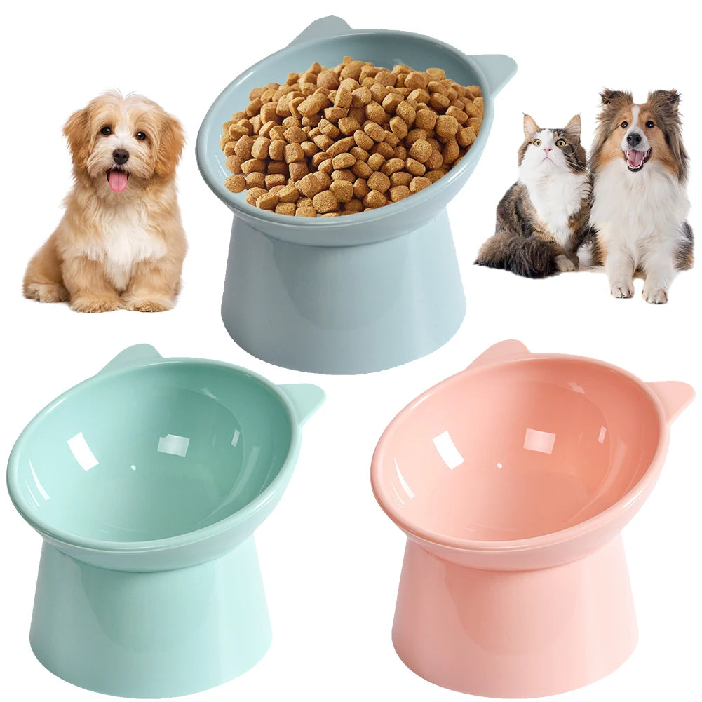 Tilted Ergonomic Raised Pet Food Bowl