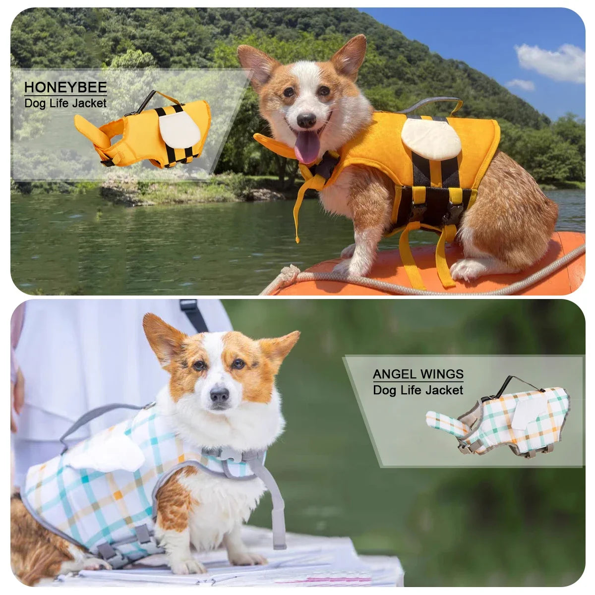 Reflective Adjustable Dog Flotation Life Vest