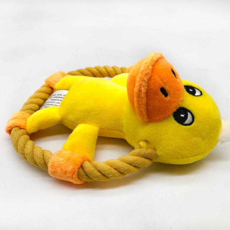 Cartoon Cotton Rope Dog Fetch Toys