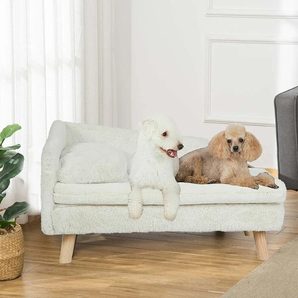 Elevated Plush Pet Lounge Sofa