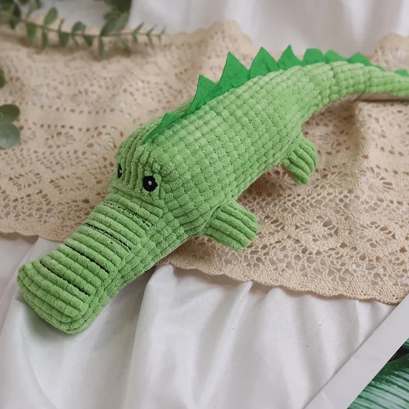 Crocodile Shape Plush Squeaky Dog Toy
