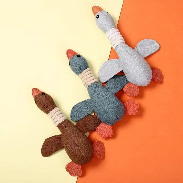 Mallard Duck Plush Dog Toy w/Squeaker