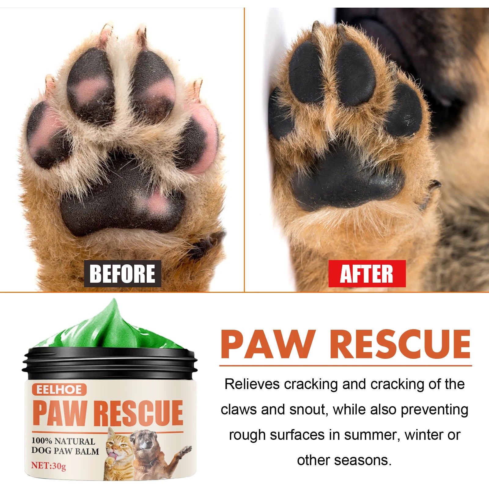 Paw Rescue Moisturizing Pet Paw Protection Cream
