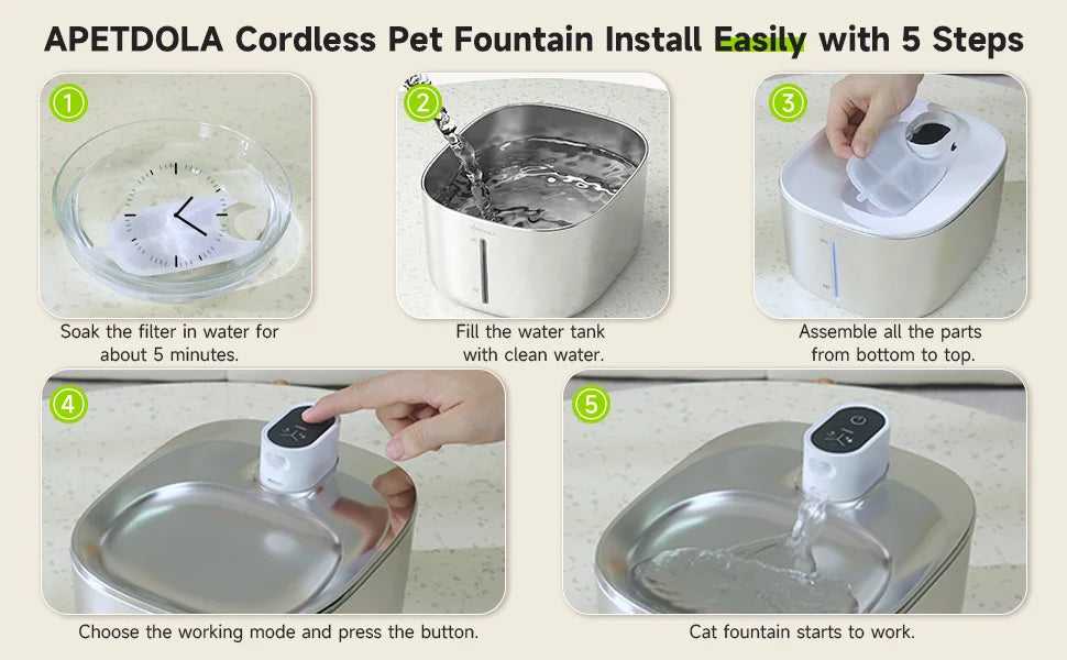 4L Wireless Auto Sensor Pet Water Fountain