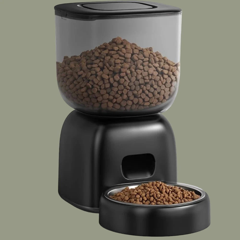 Automatic Pet Food Dispenser w/Battery Backup & Double Lock Security