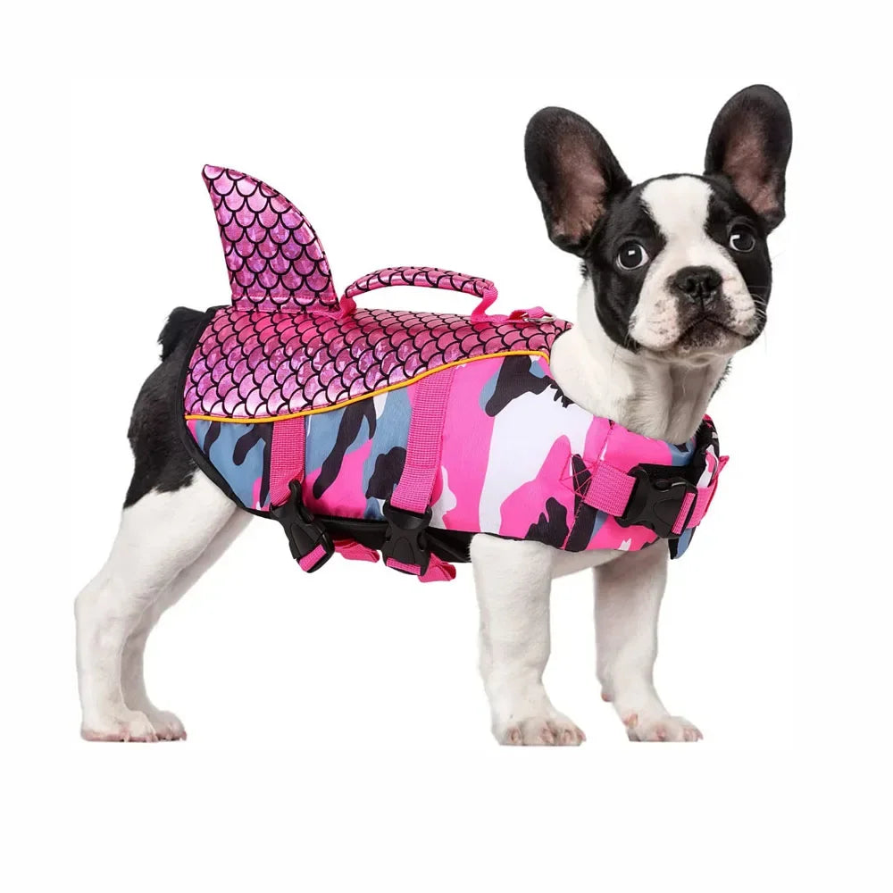 Shark Pets Adjustable Rip-Stop Dog Life Vest