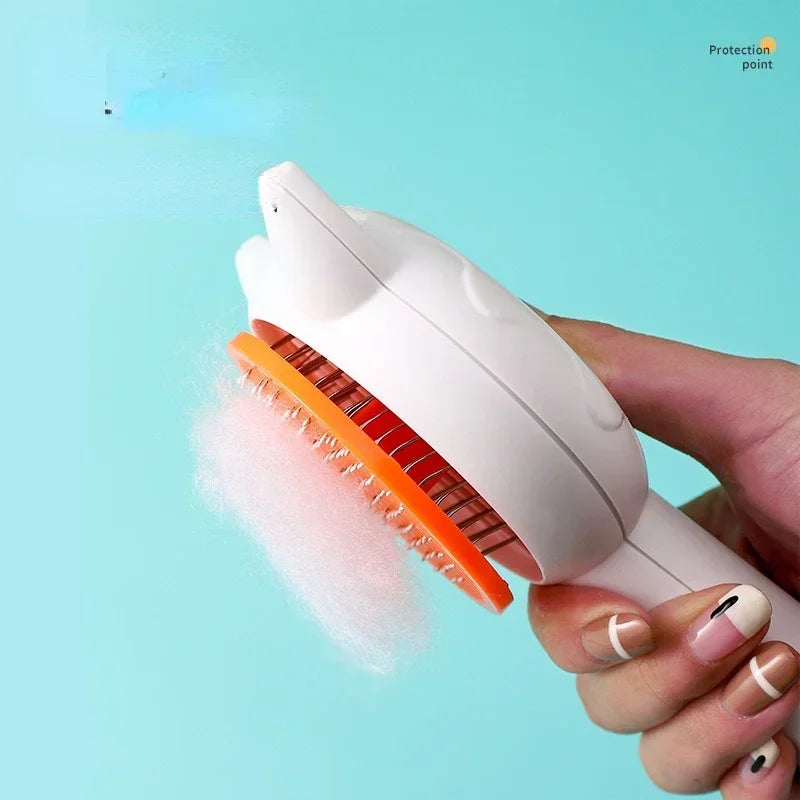 Fun Shaped Self-Cleaning Pet Grooming Brush