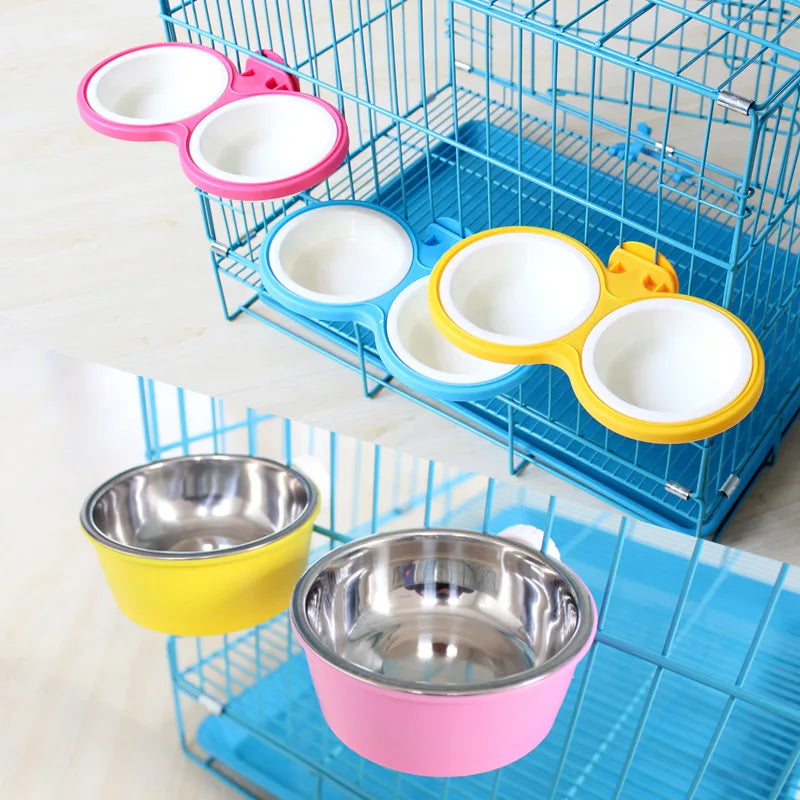 Fixed Cage Hanging Pet Bowls