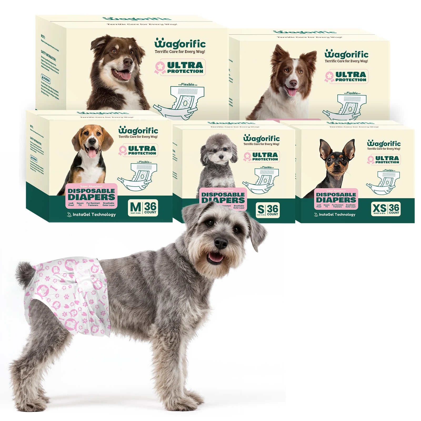 Soft & Breathable Disposable Female Dog Diapers