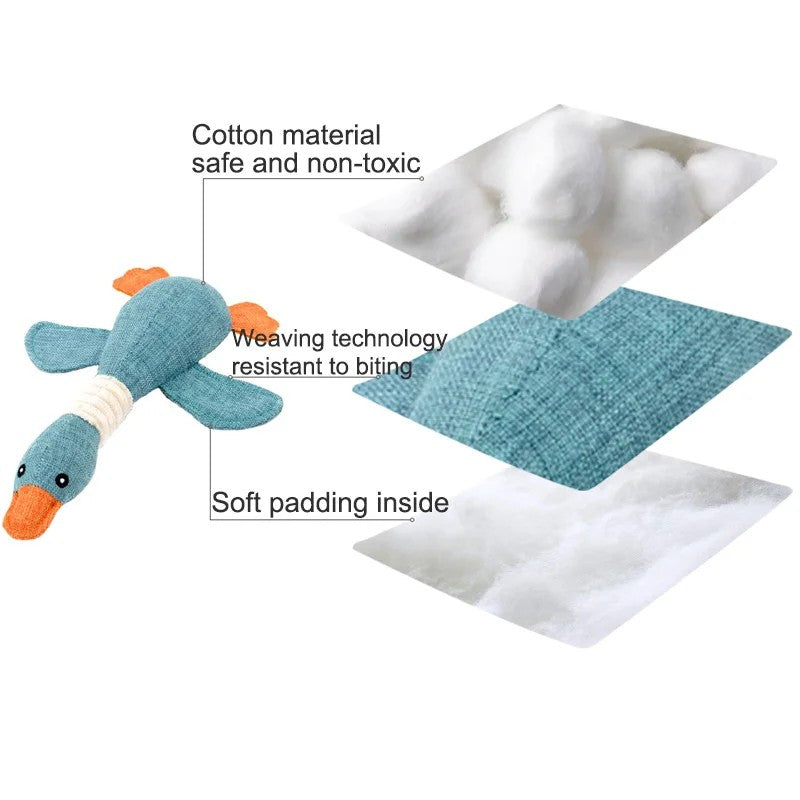 Mallard Duck Plush Dog Toy w/Squeaker