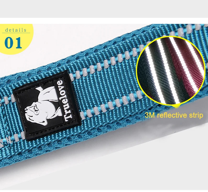 Soft Mesh Nylon Double Thick Reflective Dog Leash