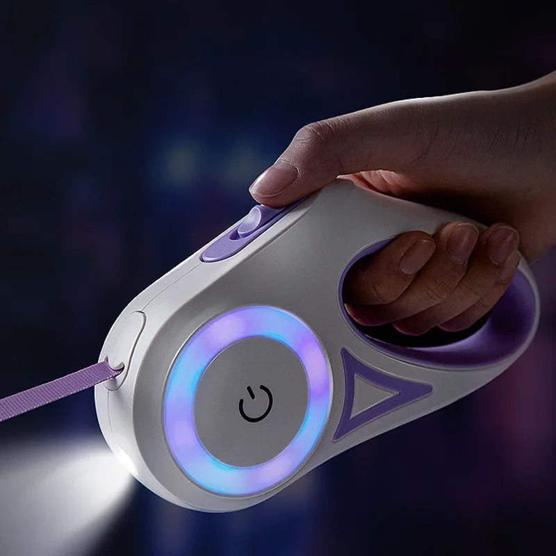 LED Luminous Automatic Retractable Dog Leash