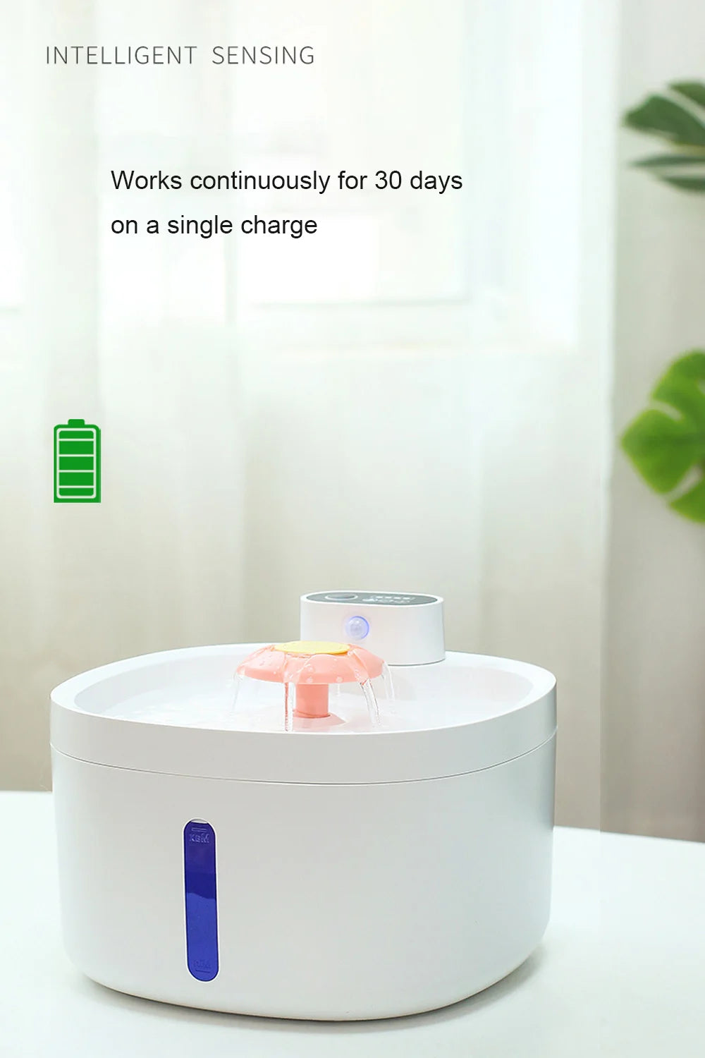 Wireless 2.6L Smart Pet Water Fountain w/Sensor