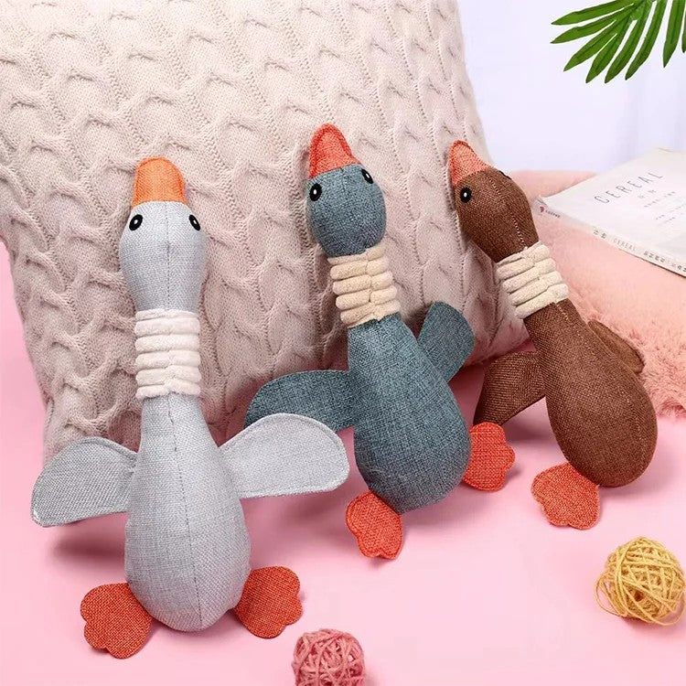 Mallard Duck Plush Dog Toy w/Squeaker