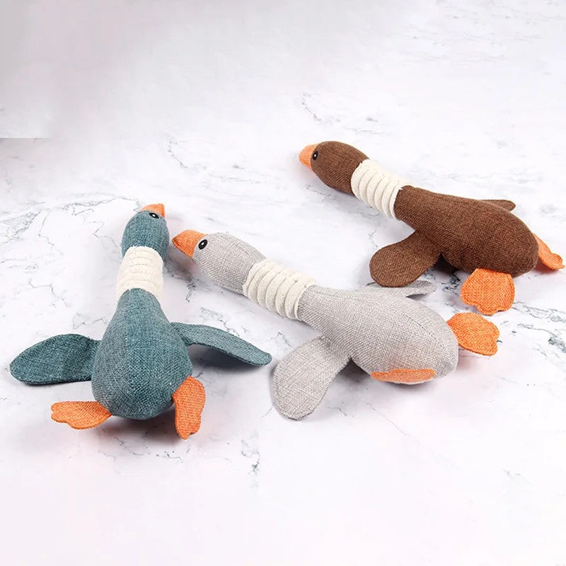 Mallard Duck Plush Dog Toy w/Squeaker