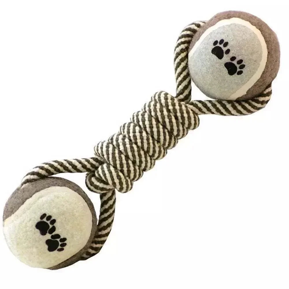 Tennis Dumbbell Hemp Rope Dog Toy