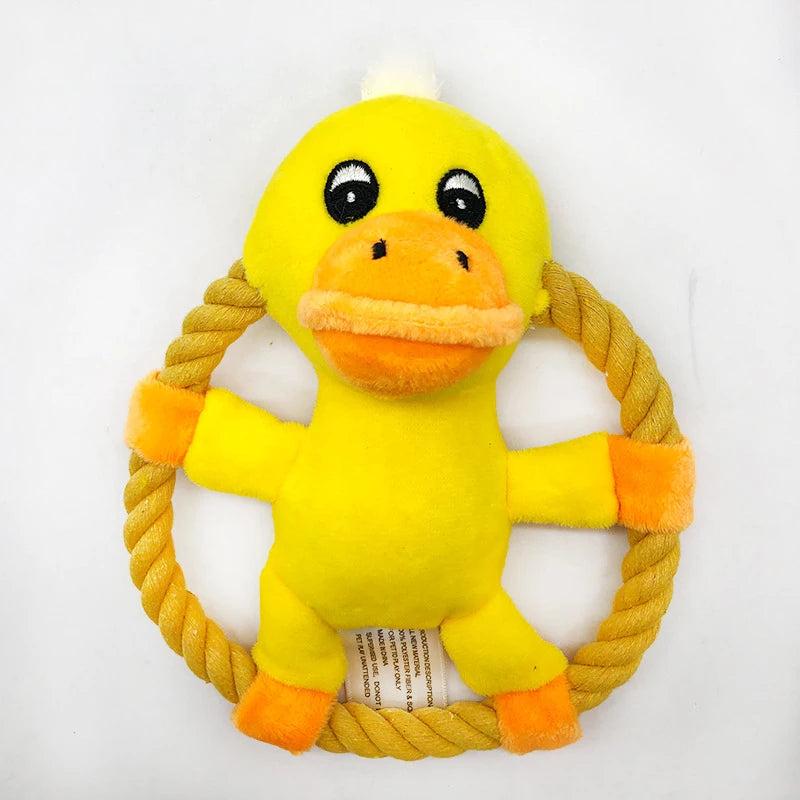 Cartoon Cotton Rope Dog Fetch Toys
