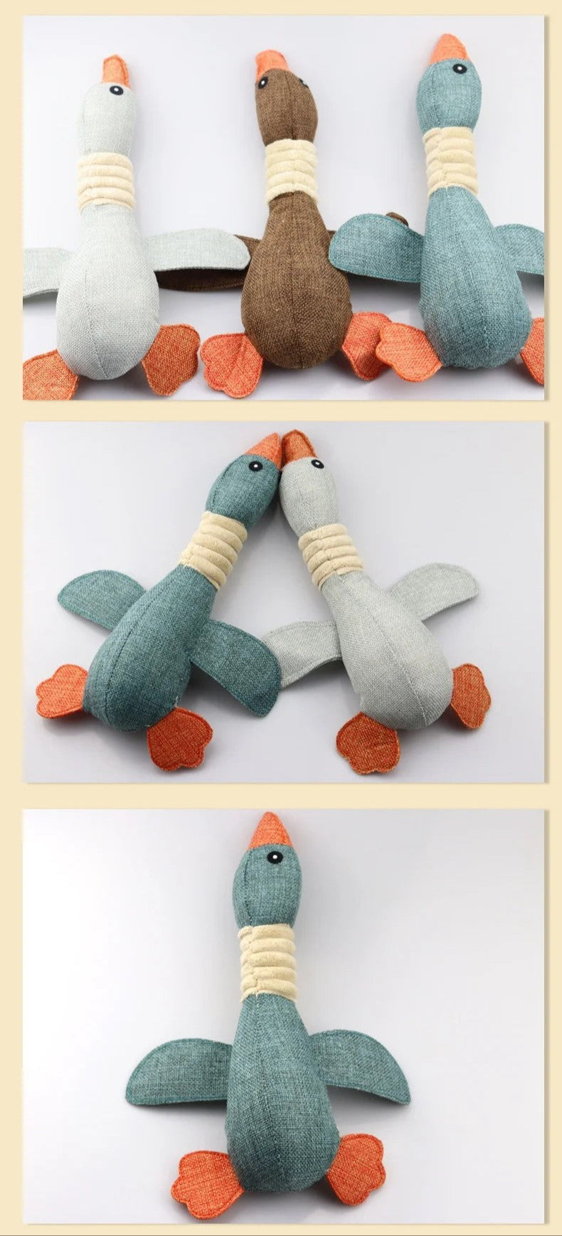 Mallard Duck Plush Dog Toy w/Squeaker