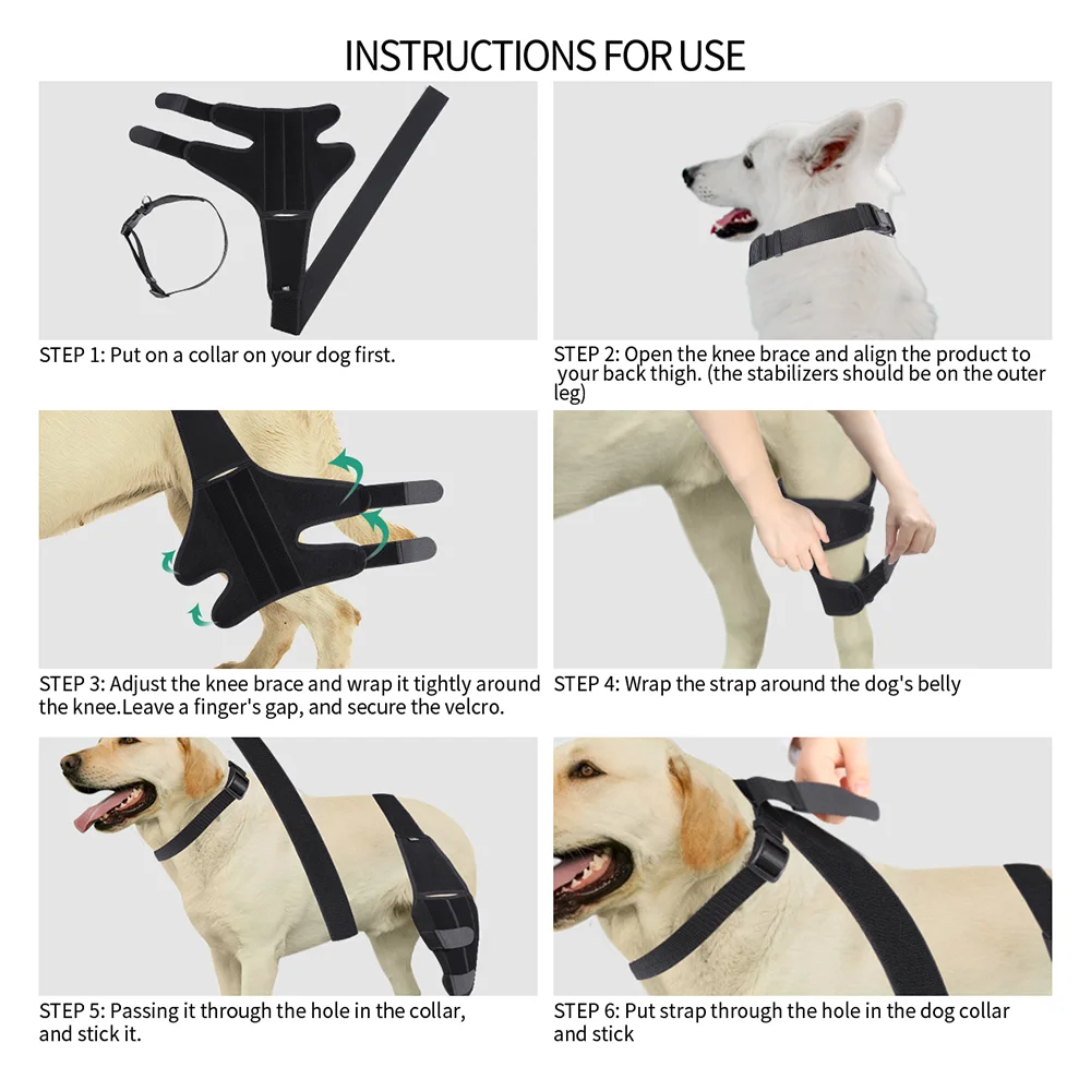 Adjustable Support Pet Knee Pads