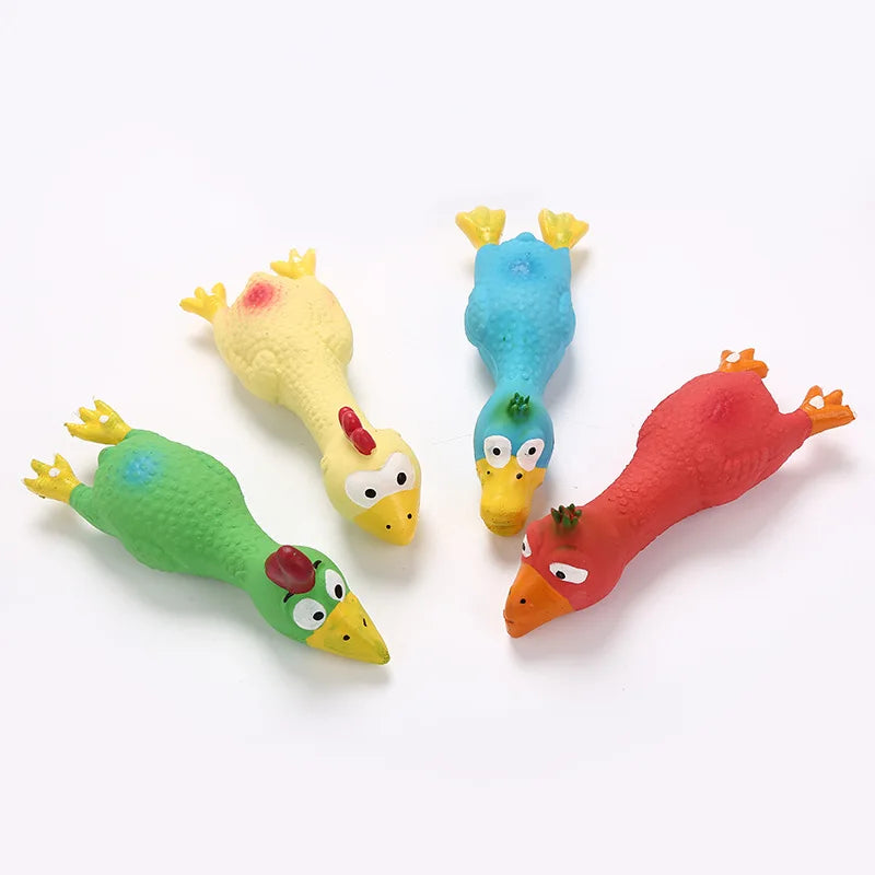 Cute Latex Chicken Shape Dog Squeak Toy