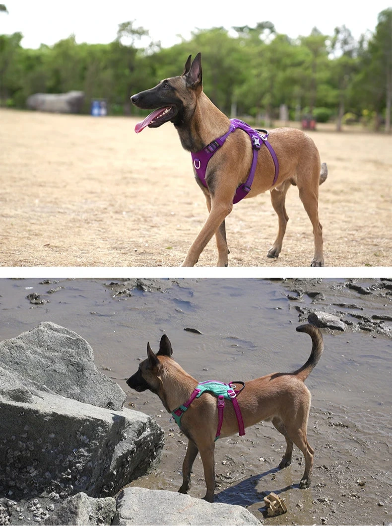 Escape-Proof Tactical Dog Vest Harness w/Zippered Pocket