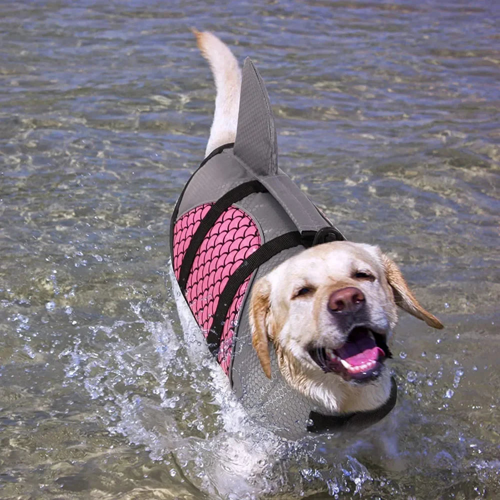 Shark Pets Adjustable Rip-Stop Dog Life Vest