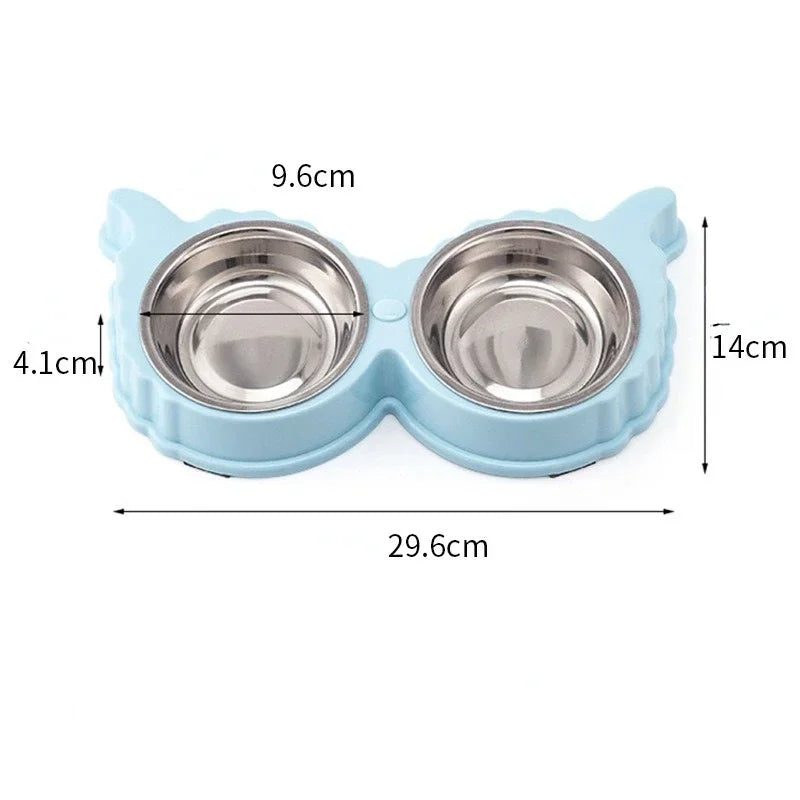 Cute Double Pet Food & Water Bowls
