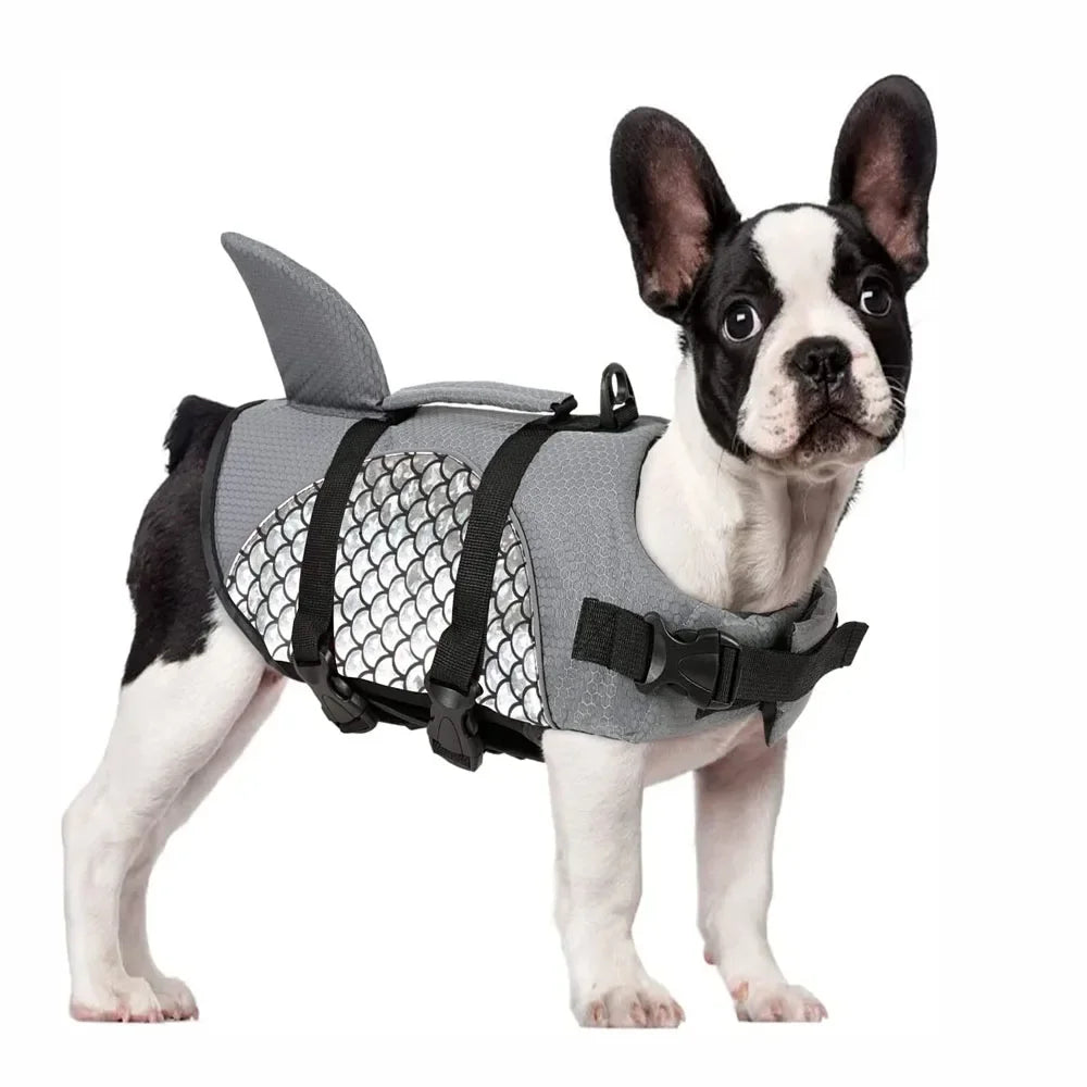 Shark Pets Adjustable Rip-Stop Dog Life Vest