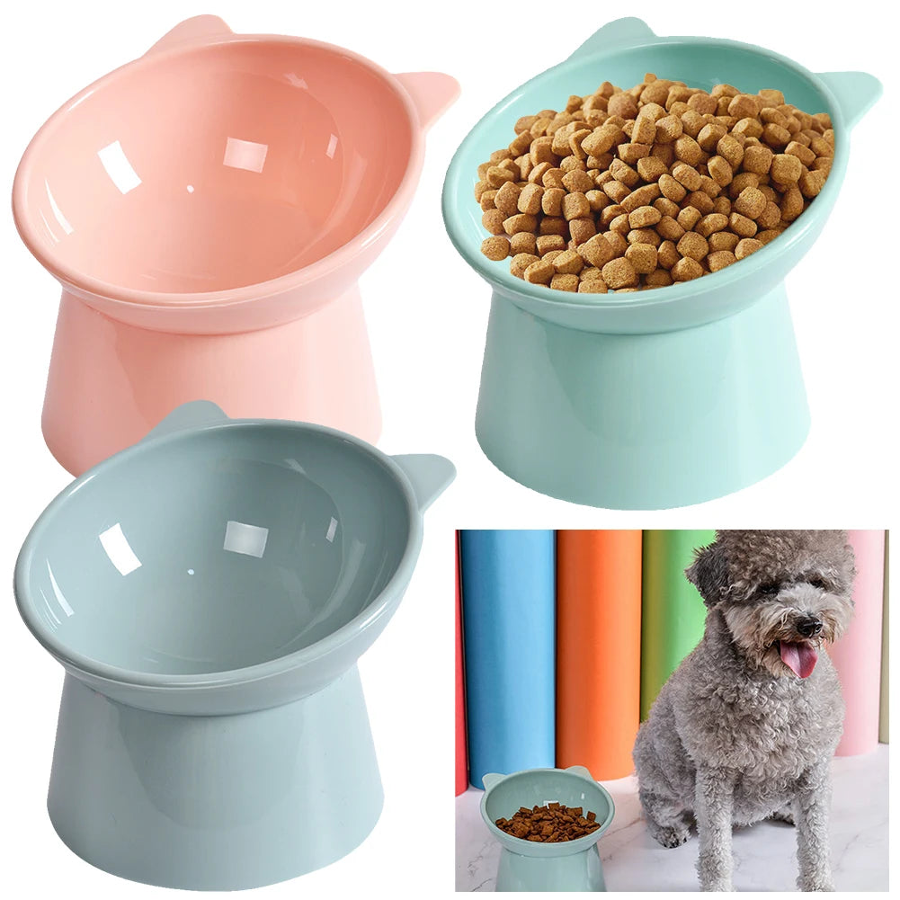 Tilted Ergonomic Raised Pet Food Bowl