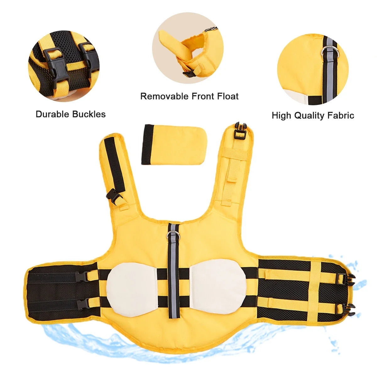 Reflective Adjustable Dog Flotation Life Vest
