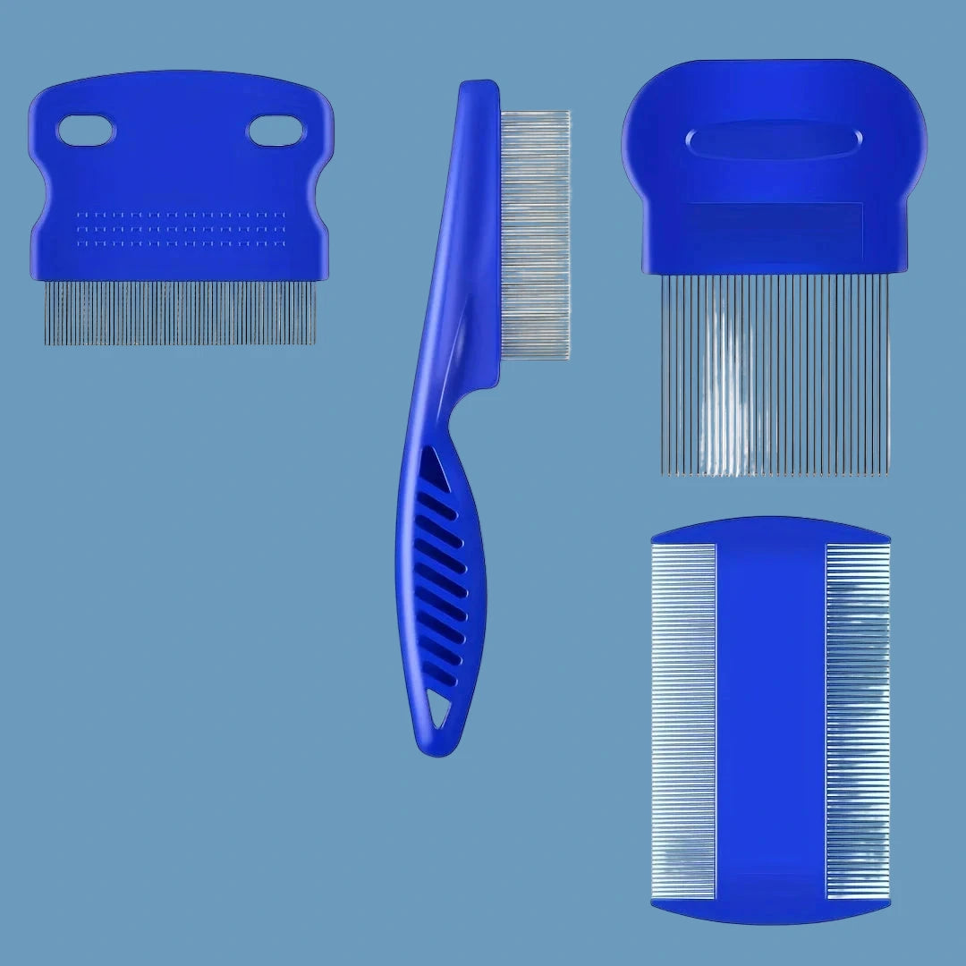4PC Stainless Steel Pet Flea & Lice Combs