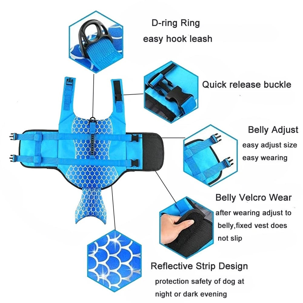 Enhanced Buoyancy Dog Safety Life Jacket
