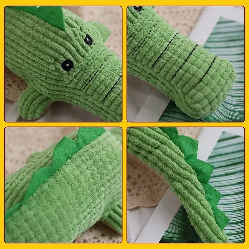 Crocodile Shape Plush Squeaky Dog Toy