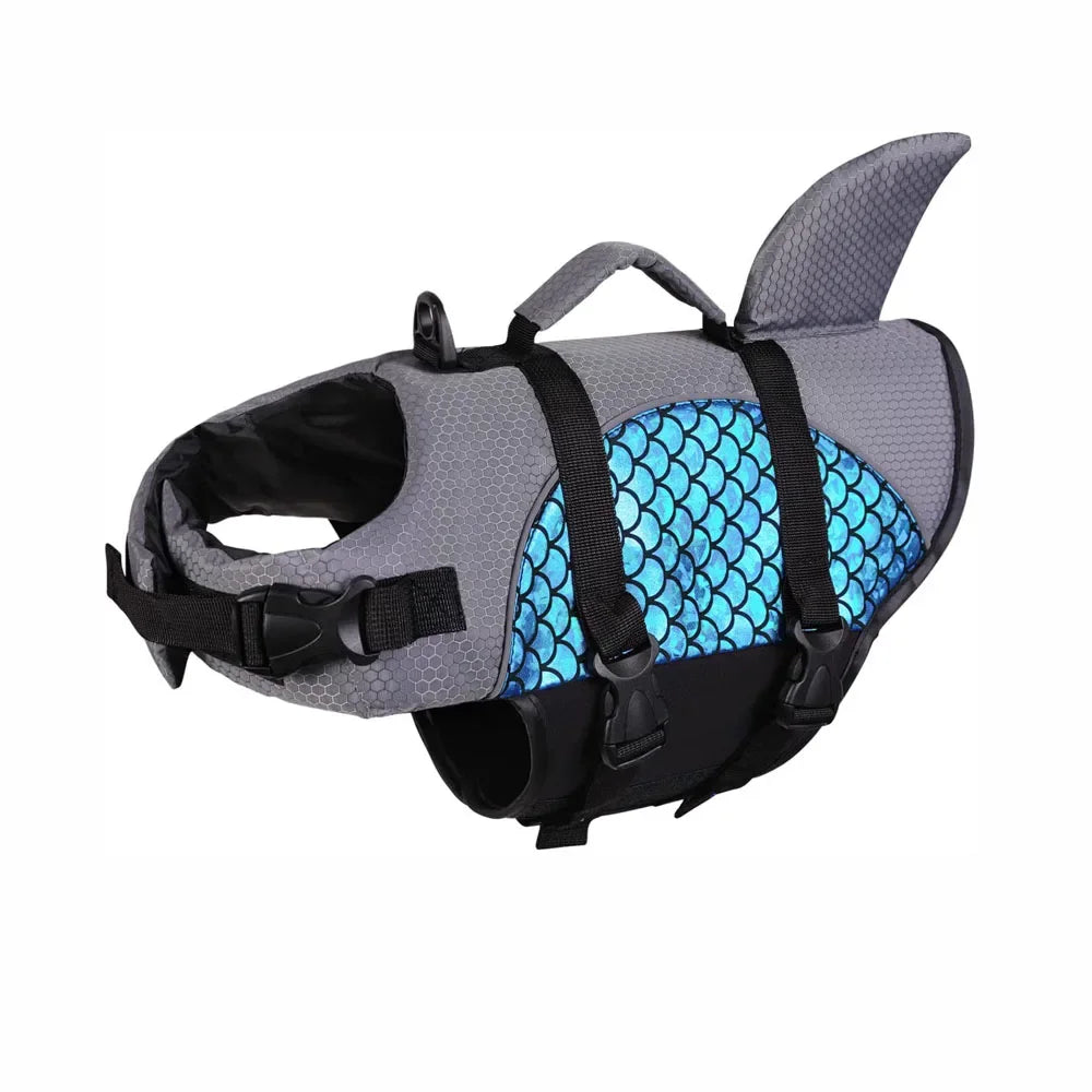 Shark Pets Adjustable Rip-Stop Dog Life Vest