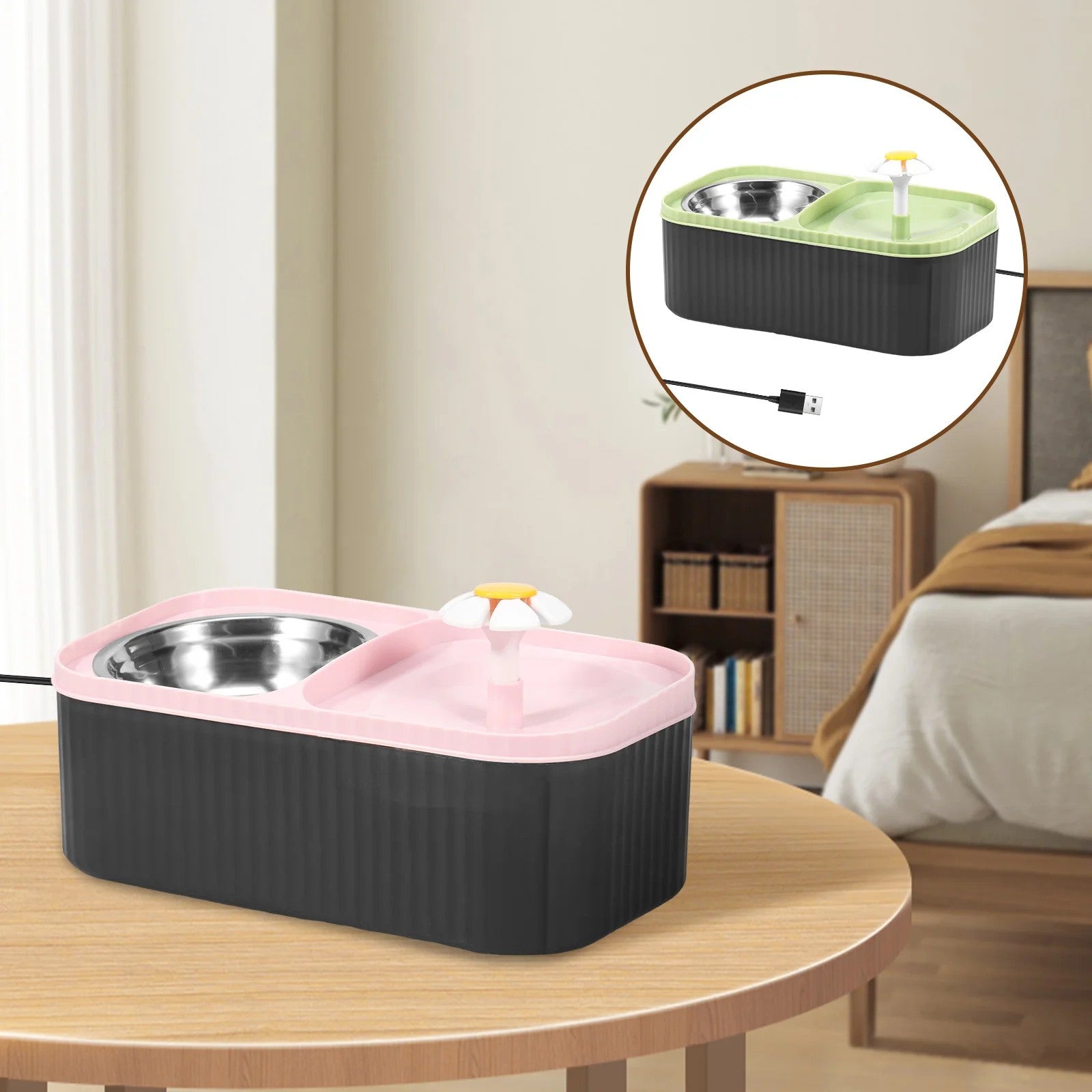 Automatic 2-in-1 Pet Feeder & Water Fountain