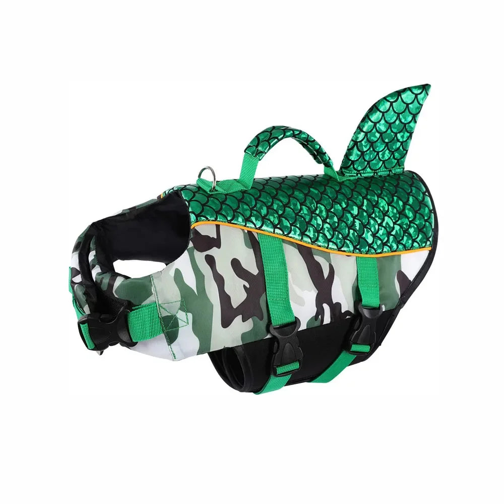 Shark Pets Adjustable Rip-Stop Dog Life Vest