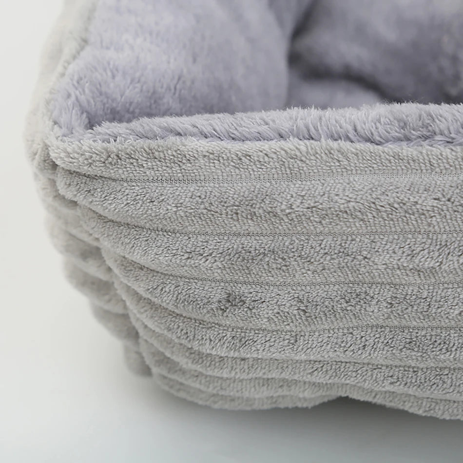 Soft Square Plush Pet Bed