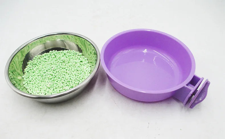 Fixed Cage Hanging Pet Bowls